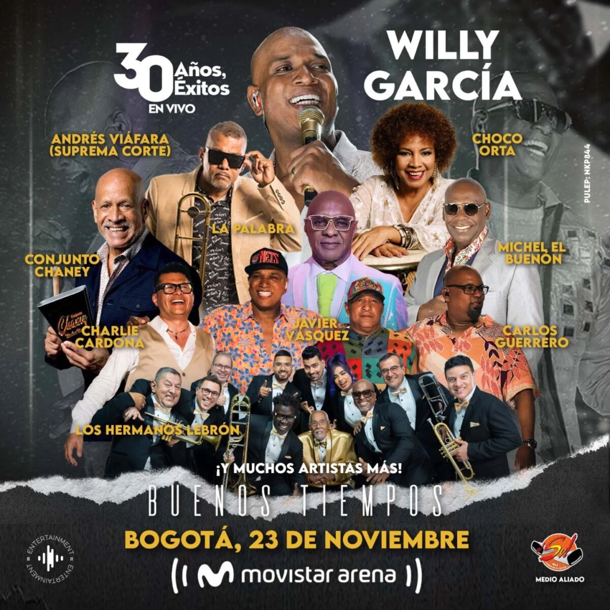 Willy García pondrá a bailar a todos en el Movistar Arena con su concierto 'Buenos Tiempos' 1 Willy García pondrá a bailar a todos en el Movistar Arena con su concierto 'Buenos Tiempos' La cita promete ser un derroche de música, ritmo y emoción, con una nómina de artistas invitados de lujo que acompañarán a Willy en esta fiesta salsera.