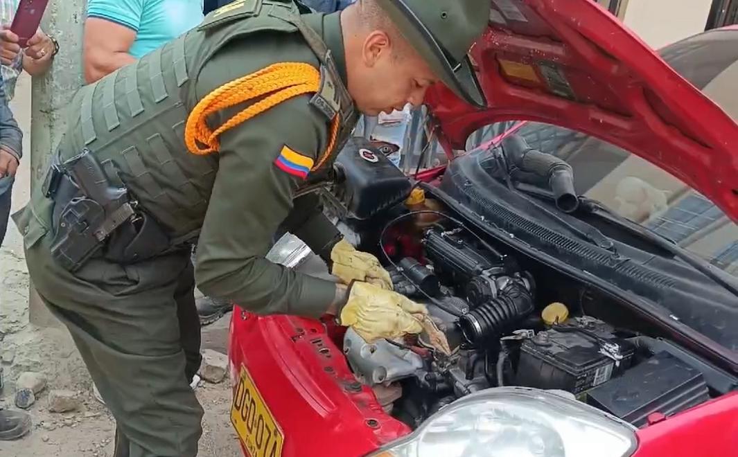 Así fue como las autoridades rescataron una Boa Constrictor en Soacha 1 Así fue como las autoridades rescataron una Boa Constrictor en Soacha La Policía Nacional, a través del Grupo de Protección Ambiental, rescató una Boa Constrictor que fue hallada en el motor de un vehículo.