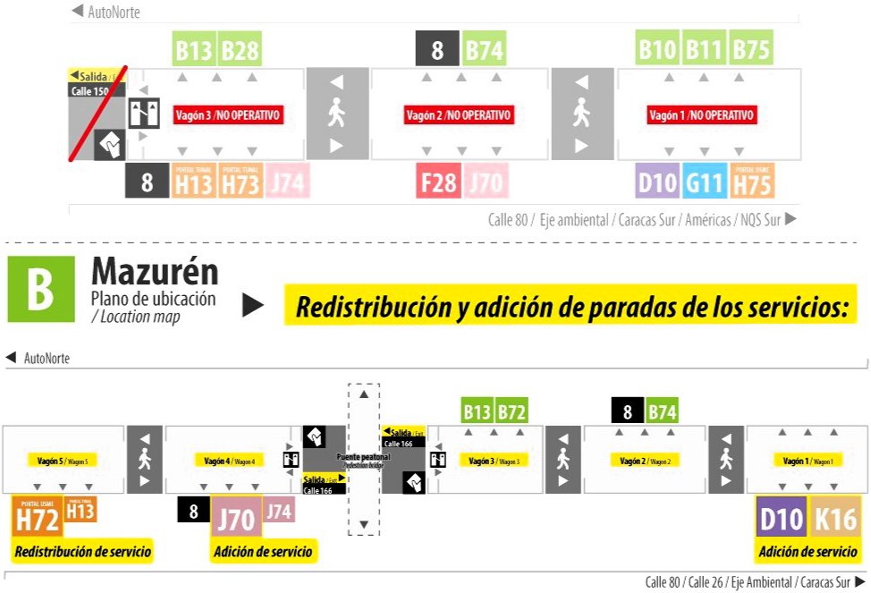 Cerrarán concurrida estación de TransMilenio en la Autopista Norte por construcción de un puente 1 Cerrarán concurrida estación de TransMilenio en la Autopista Norte por construcción de un puente Le contamos cuál es la estación de TransMilenio que quedará inhabilitada a partir de este 14 de diciembre y qué alternativas tiene para movilizarse.