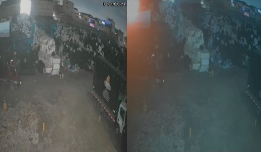 EN VIDEO: Momento exacto en que se origina incendio en Bosa En un video quedó registrado el momento en que comenzó una conflagración en una bodega de la localidad de Bosa. Una de las hipótesis es que las llamas se habrían originado por un volador que cayó en el lugar.