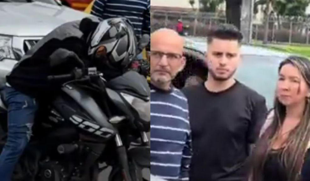 EN VIDEO: Motociclista fue noqueado con un bate en un acto de intolerancia en Bogotá El motociclista perdió el conocimiento a pesar de llevar el casco puesto.