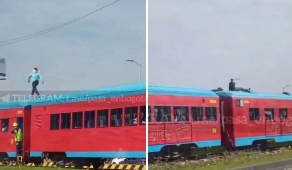 EN VIDEO: Jóvenes son captados saltando sobre el Tren de la Sabana en movimiento 4 EN VIDEO: Jóvenes son captados saltando sobre el Tren de la Sabana en movimiento En plena avenida NQS, dos jóvenes fueron captados saltando sobre los vagones del Tren de la Sabana, como si se tratara de un juego.
