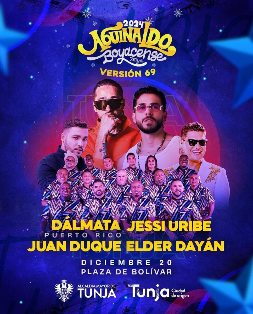 Grupo Niche, Binomio de Oro, Jhony Rivera y más artistas invitados al espectacular evento 'Aguinaldo Boyacense' La programación incluye actividades deportivas, culturales y eventos descentralizados, buscando llegar a todos los rincones de la ciudad y fortalecer su identidad cultural.