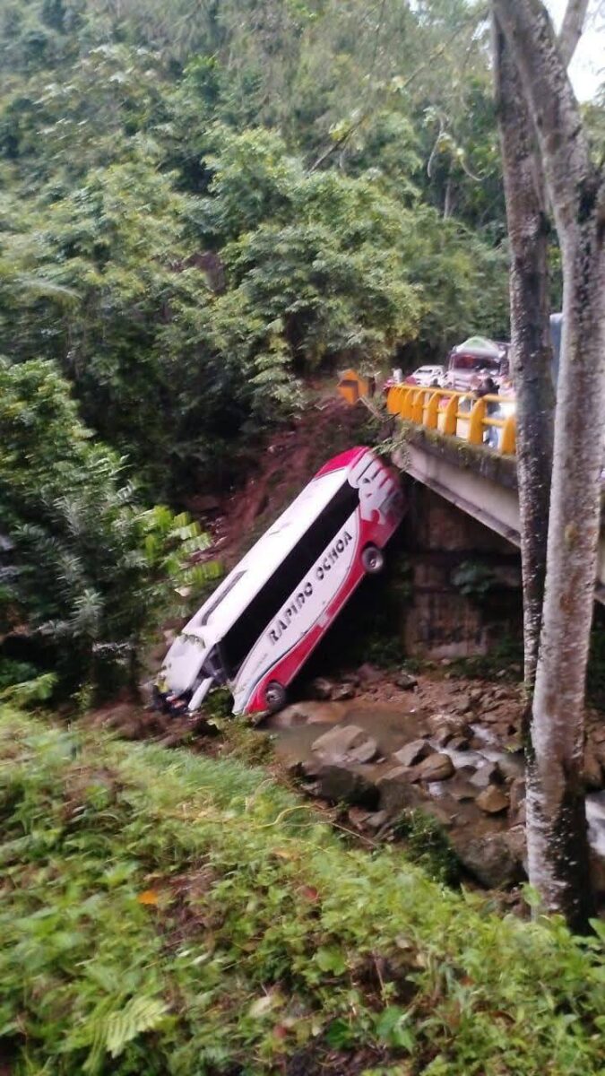 Bus se accidentó en la vía Medellín - Bogotá: hay al menos 3 muertos y más de 20 heridos 1 Bus se accidentó en la vía Medellín - Bogotá: hay al menos 3 muertos y más de 20 heridos Un accidente de tránsito dejó al menos 3 personas fallecidas y 20 heridas cuando un bus que cayó a un abismo.