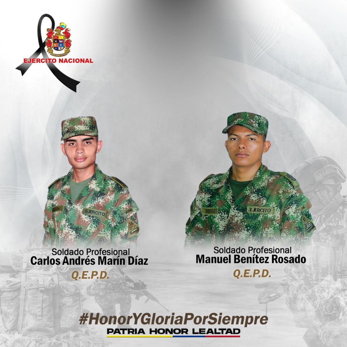 Nuevo ataque explosivo del ELN deja 2 soldados muertos: estas son sus identidades Además de rechazar el ataque, las autoridades anunciaron el despliegue de unidades de refuerzo en el sector para fortalecer la seguridad.