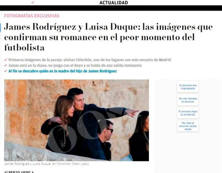 Ella es Luisa Duque, la nueva novia de James Rodríguez 3 Ella es Luisa Duque, la nueva novia de James Rodríguez Tras anotar su primer gol con el Club León, James celebró con un cariñoso beso a esta joven modelo.