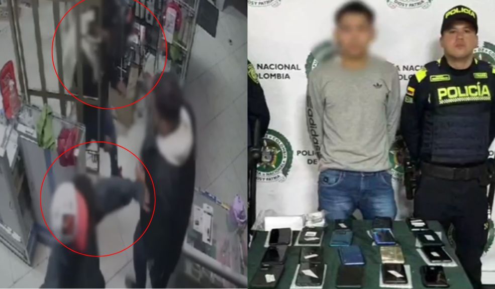 Así cayeron sujetos que robaron un local comercial en Bosa Dos hombres de nacionalidad extranjera fueron capturados tras cometer un robo en un almacén de celulares en Bosa.