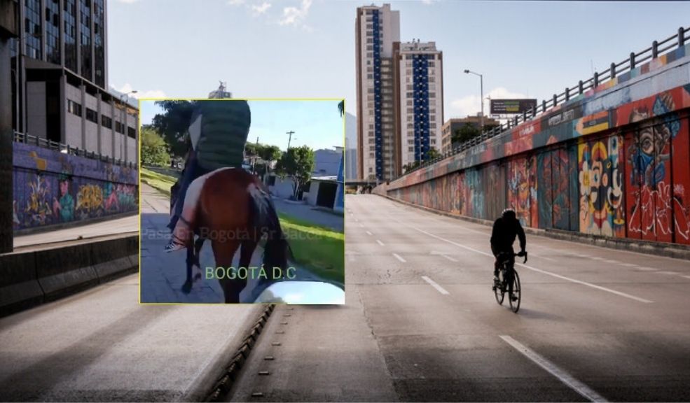 Ciudadano apareció montando a caballo en el Día sin Carro y sin Moto en Bogotá Un hombre contribuyó a la jornada del Día sin Carro y sin Moto en la capital montando a caballo.