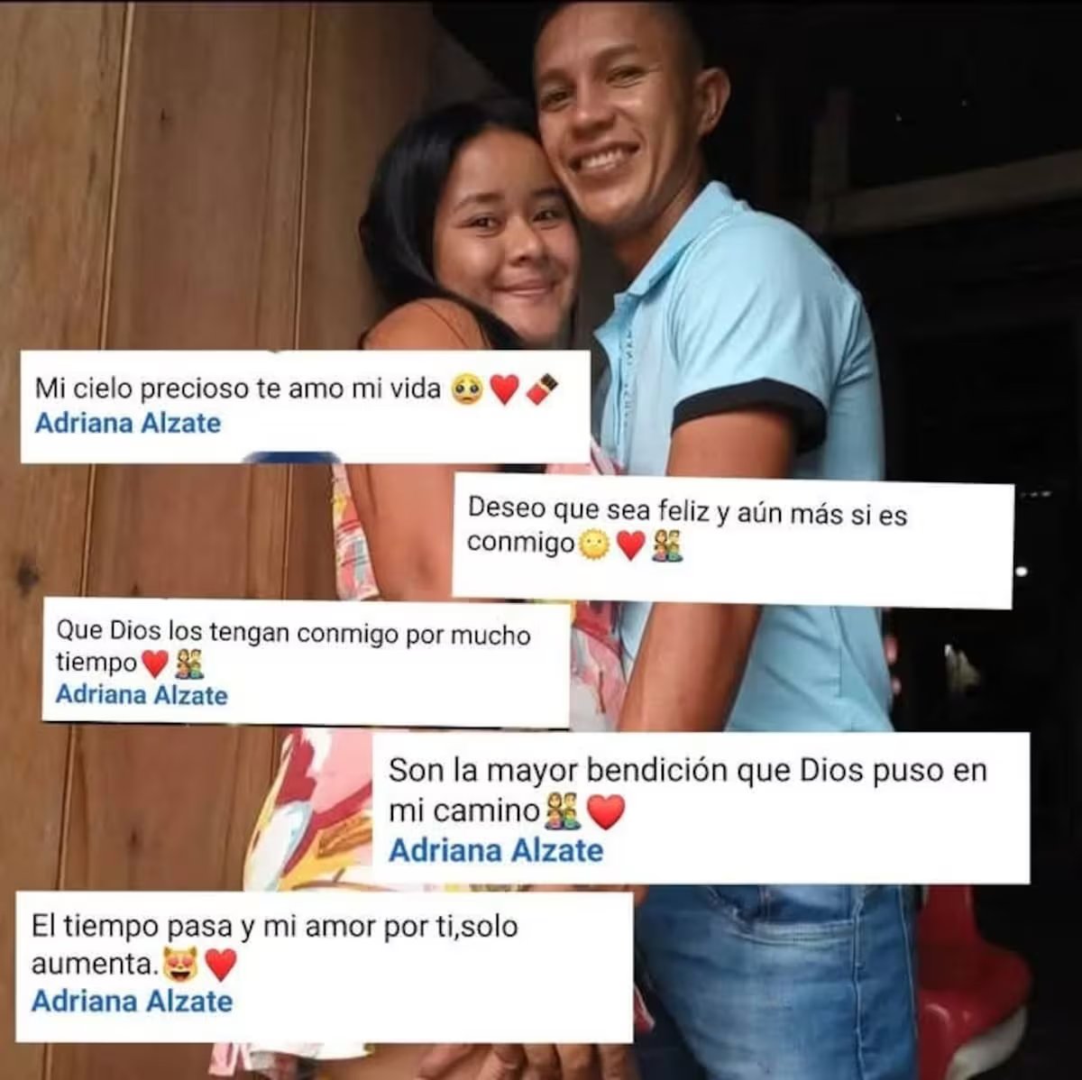 Le dedicó bonito mensajes de amor a su esposa y luego la asesinó Parecía un amor de novela y de eso fueron testigos sus vecinos y familiares. Pero el estaba lleno de furia y celos. La mató frente a varios testigos.