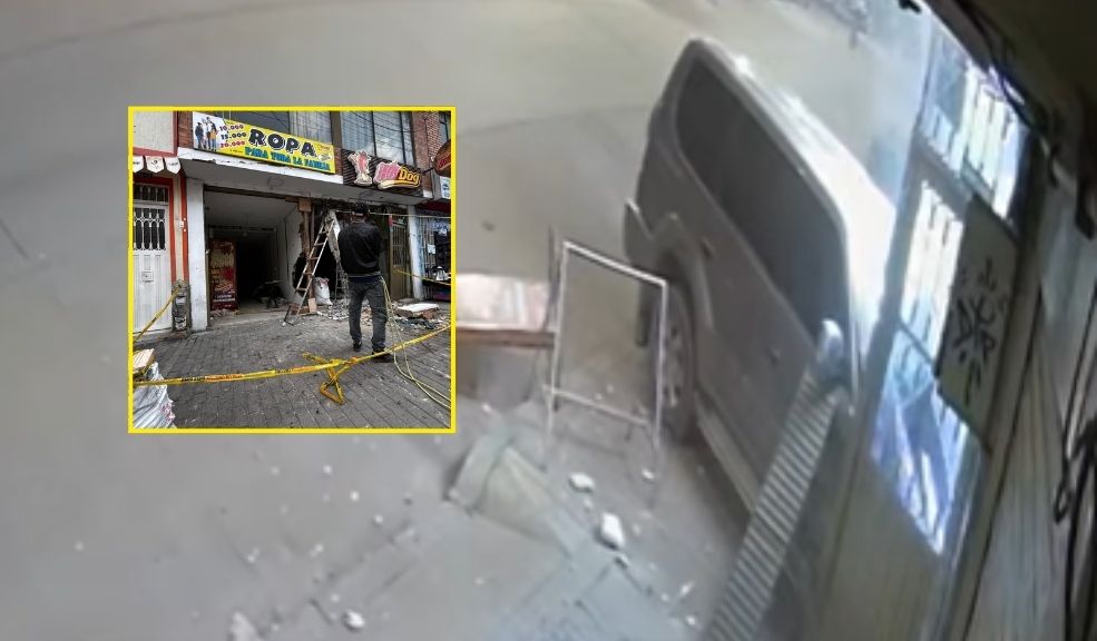 VIDEO: Impactante accidente de tránsito en Bosa El vehículo perdió el control y chocó contra dos locales en Bosa.