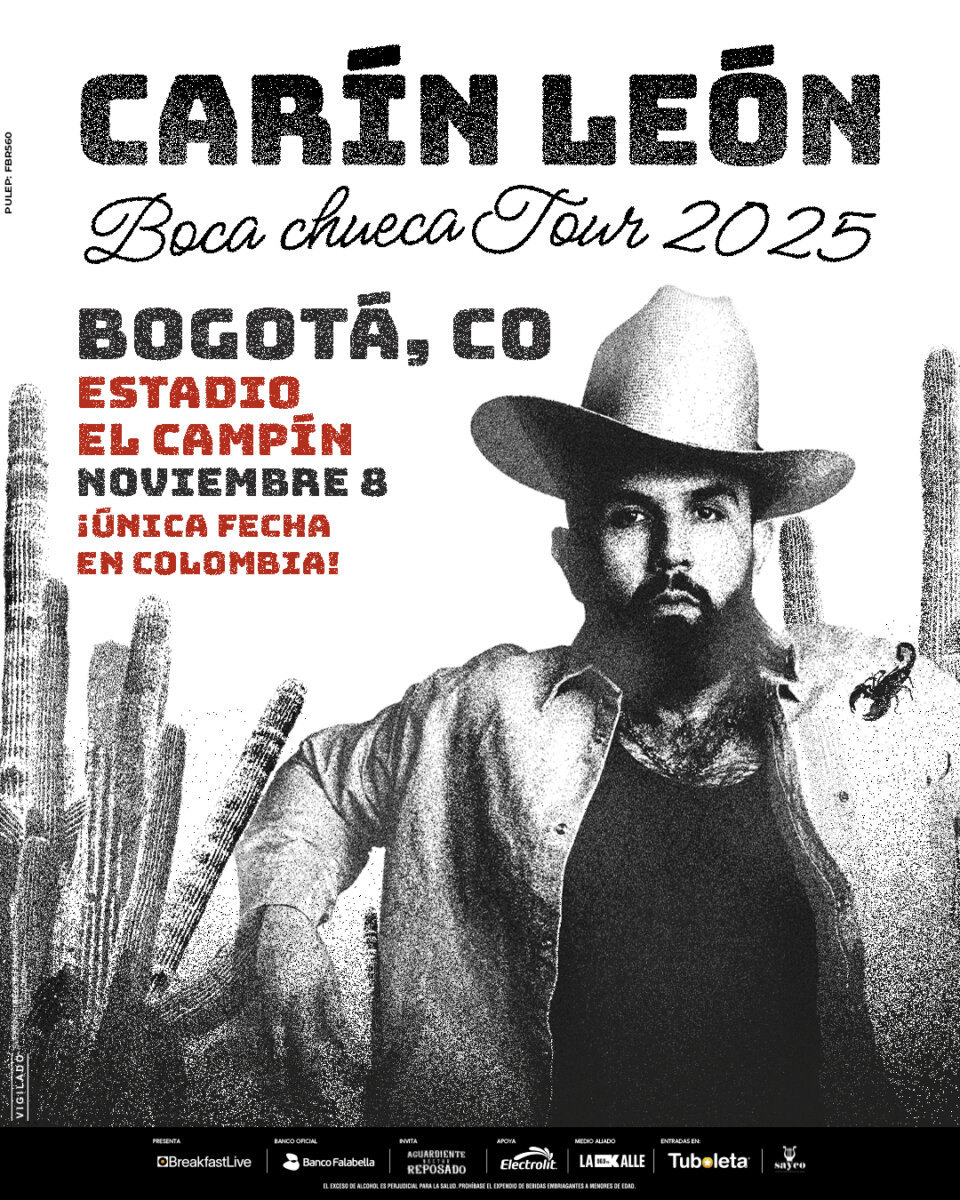 Carín León anunció su concierto en el estadio El Campín 1 Carin León anunció su concierto en el estadio El Campín