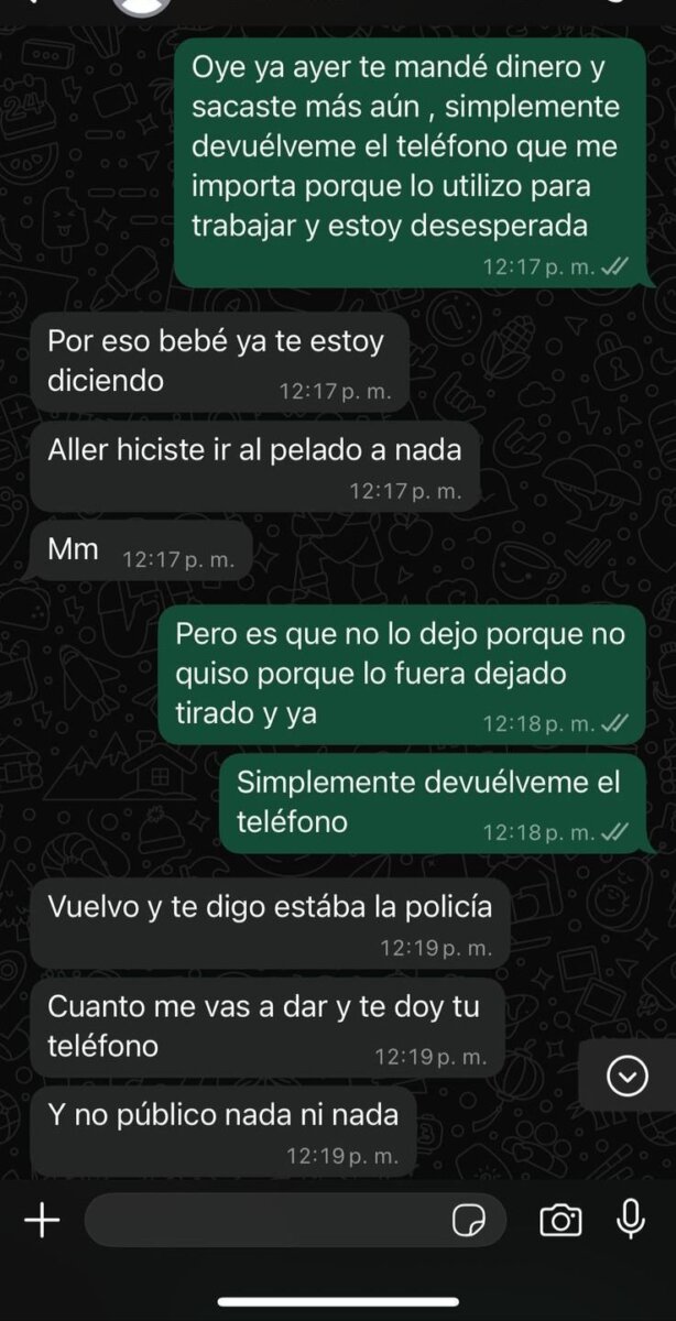 Joven de 21 años es capturado en flagrancia por extorsión El joven le robó el celular a la mujer mientras ella hacía deporte y luego comenzó a extorsionarla.