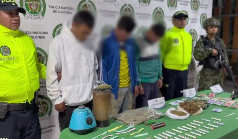 Capturan a 3 peligrosos expendedores de drogas en Soacha