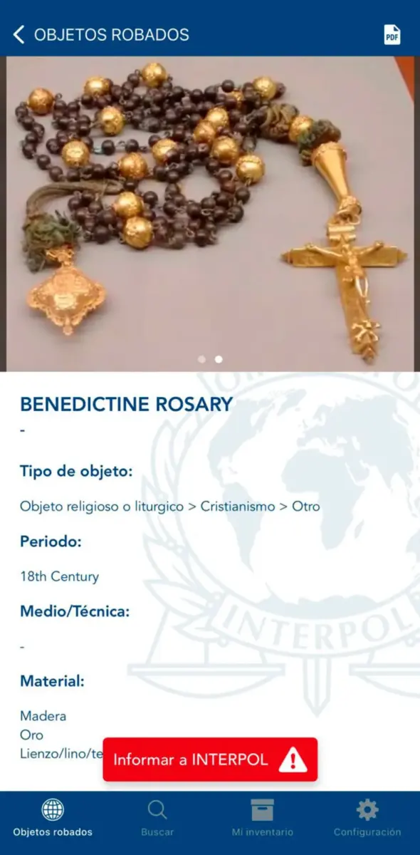 Capturan en Bogotá a mujer que robó reliquia del Vaticano valuada en más de $8.000 millones