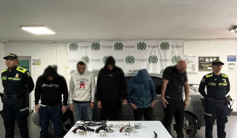 Cinco capturados por intento de robo a transportadora en Tunjuelito