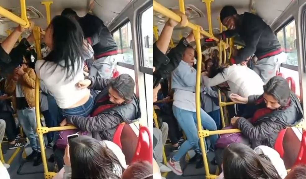 EN VIDEO: Pasajeros protagonizaron tremenda pelea  en bus de Transmilenio
