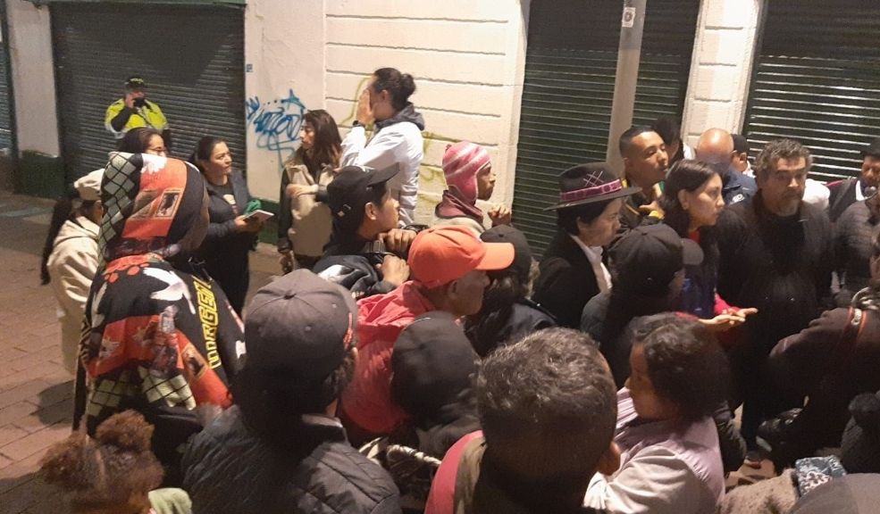 Más de 1.000 indígenas acamparon en la Plaza de Bolívar