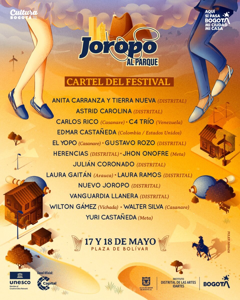 Festival Joropo al Parque 2025 estos son los artistas y programación