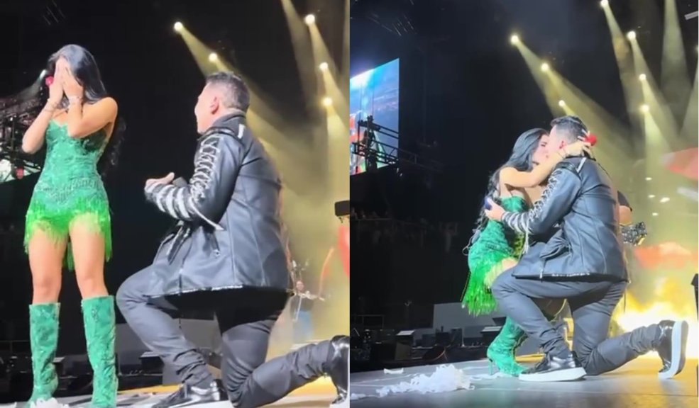 EN VIDEO: Jhonny Rivera le pidió matrimonio a su novia en pleno concierto