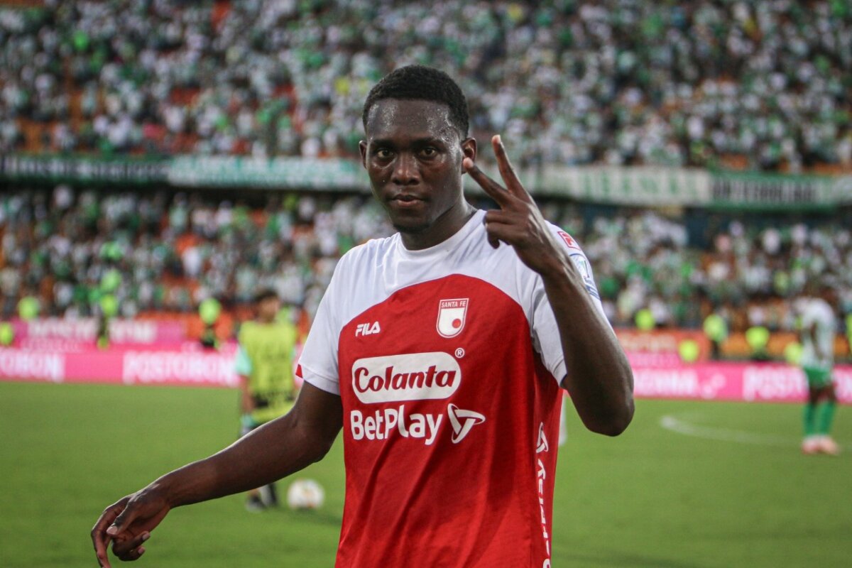Yílmar Velásquez marcó su primer gol con Santa Fe en esta temporada.