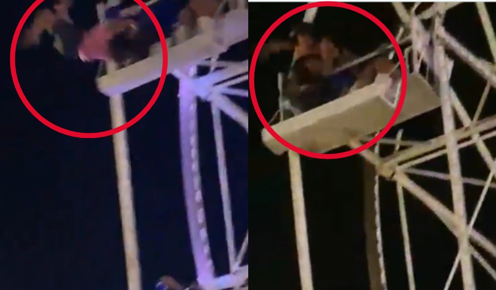 En video: niña de 5 años cayó de rueda de la fortuna por falla en el seguro En una fiesta de Brasil, una niña de 5 años cayó desde una rueda de la fortuna en movimiento. El impactante accidente quedó grabado en video.