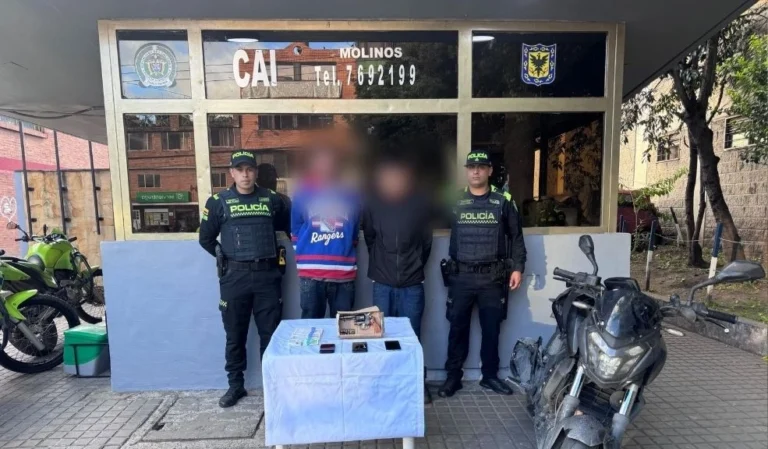 Atrapan a presuntos ladrones de escoltas en Bogotá
