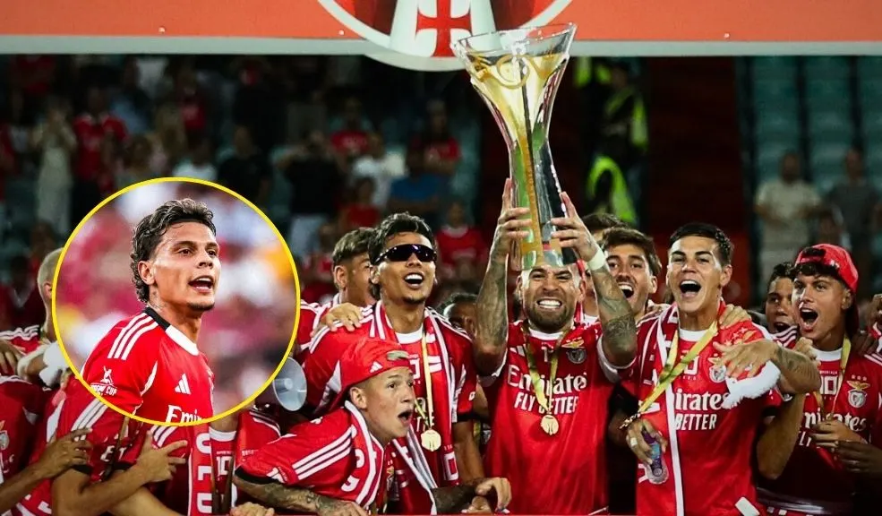 Richard Ríos gana su primer título con el Benfica Así le fue al colombiano en su primera salida como titular del Benfica.