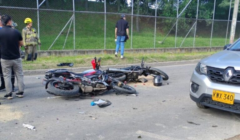 Fuerte accidente entre varios vehículos en Fontibón