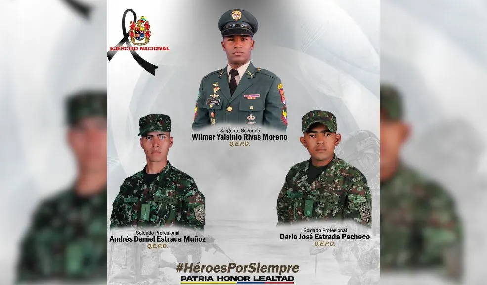 Atentado con drones en Buenaventura deja tres soldados muertos Tropas del Ejército y de la Armada fueron víctimas de un ataque con drones cargados de explosivos en el río Naya, en el municipio de Buenaventura, Valle del Cauca.