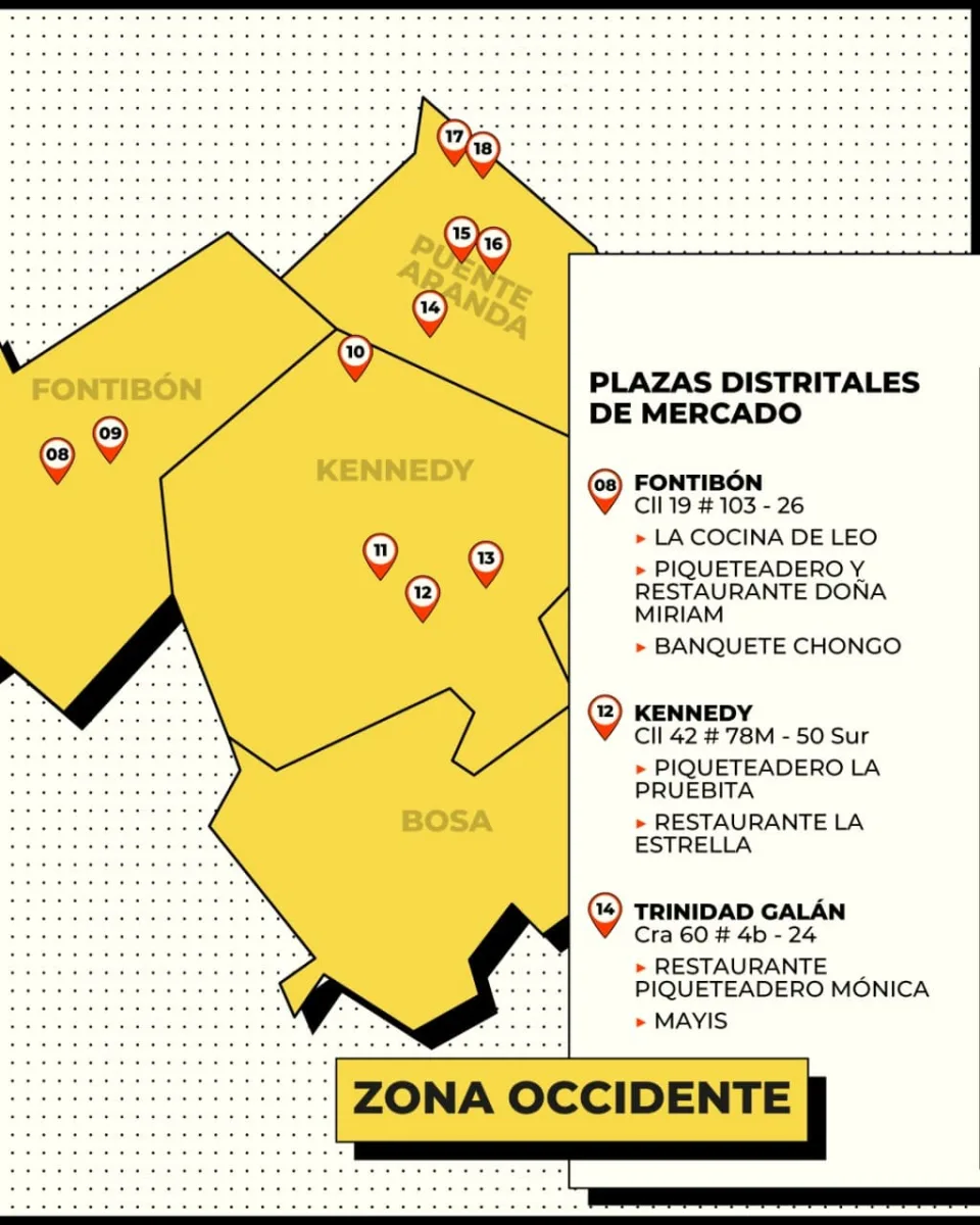 Bogotá celebra el sabor tradicional con el Fritanga Fest 2025 4 Bogotá celebra el sabor tradicional con el Fritanga Fest 2025 También se suman 18 piqueteaderos y restaurantes tradicionales, 3 emprendimientos rurales de Mercados Campesinos y 2 puntos comerciales administrados por el IPES.