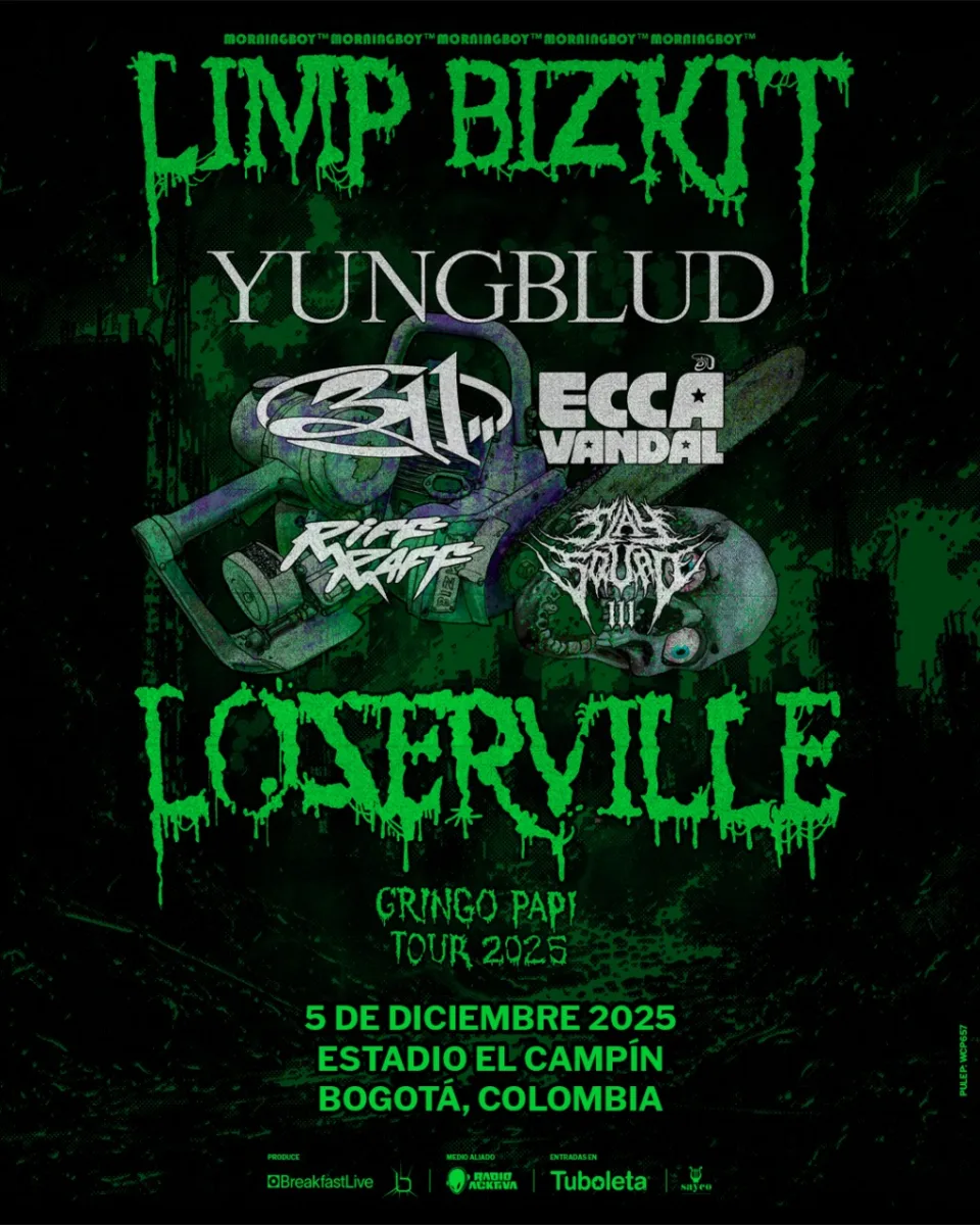 Limp Bizkit volverá a Bogotá: tocará en el campín El Estadio El Campín será el epicentro de una jornada cargada de emociones crudas, pogos, nostalgia y una liberación generacional sin filtros.