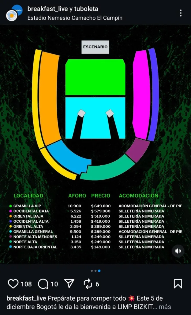 Limp Bizkit volverá a Bogotá: tocará en el campín El Estadio El Campín será el epicentro de una jornada cargada de emociones crudas, pogos, nostalgia y una liberación generacional sin filtros.