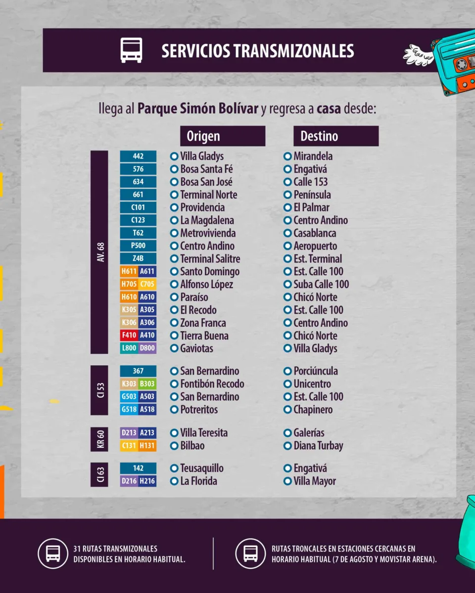 ¿Va a parchar en Hip Hop Al Parque? TransMilenio lo lleva: estas son las rutas 2 ¿Va a parchar en Hip Hop Al Parque? TransMilenio lo lleva: estas son las rutas Estas son las opciones que ofrece Transmilenio para llegar al Parque Simón Bolívar durante Hip Hop al Parque 2025.