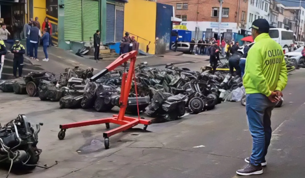 Cayó caleta de motores 'maquillados' en La Estanzuela 2 Cayó caleta de motores 'maquillados' en La Estanzuela La Policía descubrió en un sótano y varios locales de Los Mártires 250 motores de carros y camiones con seriales alterados, listos para ser vendidos en el mercado negro. El operativo, resultado de seis meses de investigación, hace parte de la ofensiva contra las mafias de autopartes. Solo en 2025 ya se han incautado más de 2.000 autopartes, 800 motores y recuperado 799 vehículos, lo que ha permitido reducir el hurto de carros en un 29 % en Bogotá.