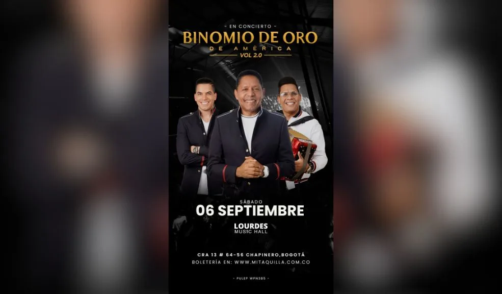 Prográmese para escuchar lo mejor del Binomio de Oro en vivo El Binomio de Oro de América, una de las agrupaciones más icónicas del género, se presentará este sábado 6 de septiembre en el Lourdes Music Hall.