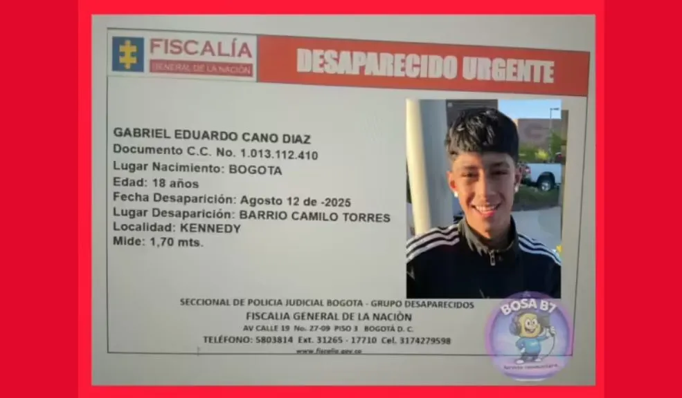 Ojo: Estas son las ultimas imágenes del joven desaparecido en Kennedy tras salir de cita odontológica 1 Ojo: Estas son las ultimas imágenes del joven desaparecido en Kennedy tras salir de cita odontológica ¡Misterio en Kennedy! Un joven de 18 años salió de su cita odontológica, entró a un almacén y jamás volvió a aparecer. Un video lo muestra entrando… pero nunca saliendo. ¿Dónde está Gabriel?
