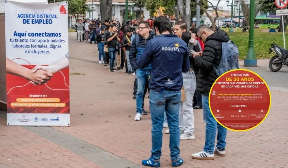 ¡Sí hay camello! Bogotá abre vacantes para mayores de 50 5 ¡Sí hay camello! Bogotá abre vacantes para mayores de 50 Para el mes de septiembre, la Secretaría de Desarrollo abrió una nueva convocatoria de empleo para personas mayores de 50 años, en localidades de Engativá, Usme y Rafael Uribe. Le contamos lo que debe hacer para que participe.