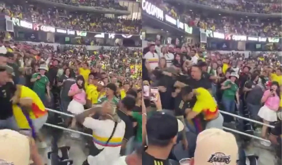 Pelea entre hinchas de México y Colombia opacó los resultados del partido