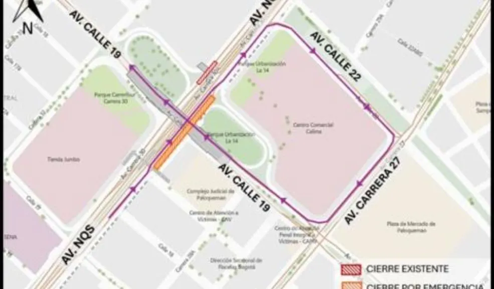 IDU aclara por qué hay cierre en la NQS con 19 Tras el reporte de las afectaciones en la movilidad sobre la NQS, el IDU aclaró que las obras se realizan por motivos de seguridad para los bogotanos que transitan a diario por este sector, ya que unas vigas del puente vehicular fueron dañadas por un camión de carga que superaba la altura permitida.