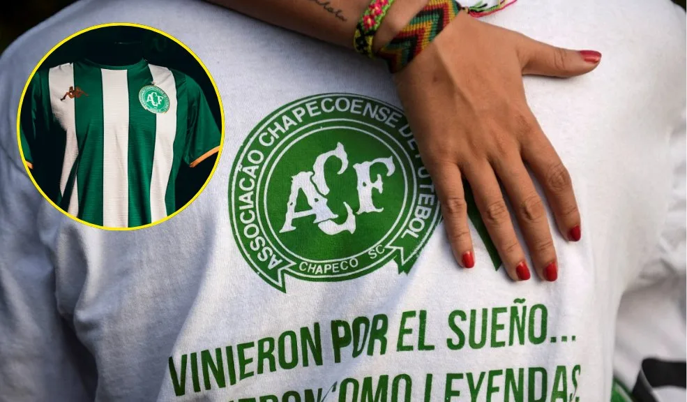 Chapecoense lanzó una camiseta inspirada en Atlético Nacional: "Para siempre hermanos" Diez años después de la tragedia, el equipo brasileño Chapecoense rindió un emotivo tributo a Atlético Nacional. El club lanzó una camiseta en honor al equipo colombiano, en reconocimiento al apoyo que brindó en medio del dolor.