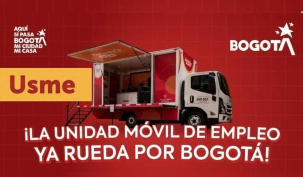 ¡En Usme trabajo sí hay! Jornada de empleo activa hasta el 3 de enero La Unidad Móvil de Empleo llega a Usme con ofertas laborales para los habitantes del sector que se encuentren en búsqueda de empleo. Las vacantes incluyen perfiles desde auxiliar de cocina hasta operador de bus.