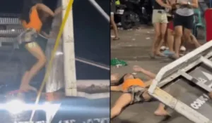 En video adolescente sufrió fracturas tras caerle un poste mientras 'perreaba'