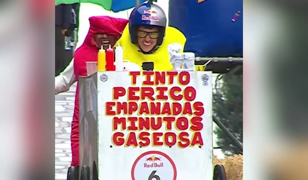 Carrito de tintos compitió en el Red Bull SoapBox Race: así le fue