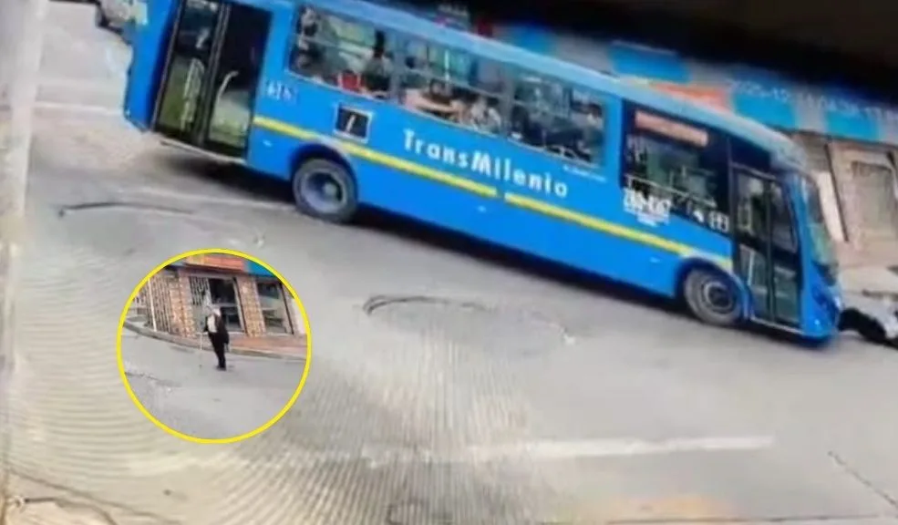 Bus del SITP arrolló a un invidente en Bogotá