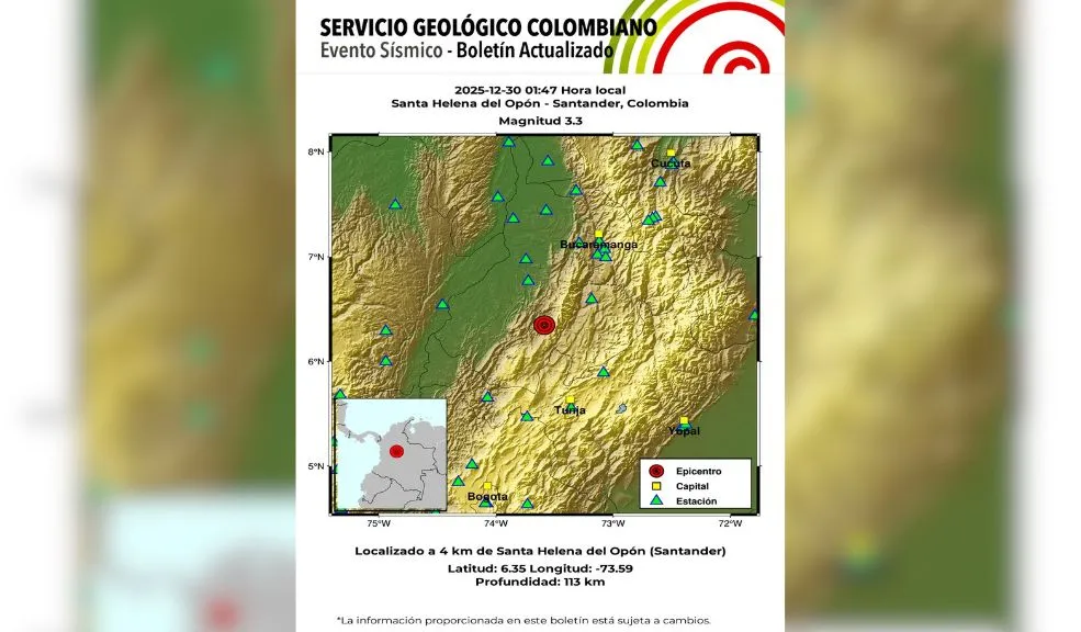 ¡Volvió a temblar! Sismo registrado en la madrugada de este martes 30 de diciembre 3 sismo