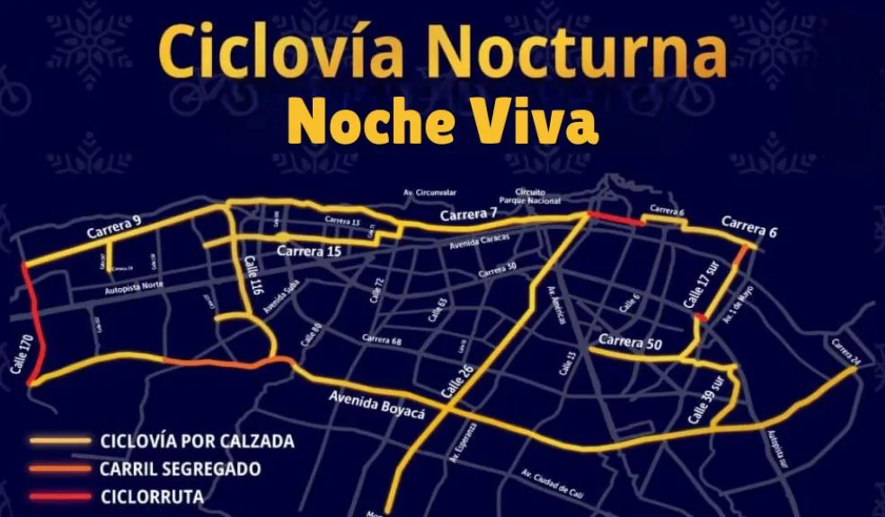 Este jueves habrá Ciclovía Nocturna. Habrá Karaoke, actividad física, entre otras actividades La tradicional Ciclovía Nocturna de fin de año no solo regresa con su acostumbrado recorrido por los principales corredores viales, sino que también ofrece otras actividades de esparcimiento, como karaoke y actividad física. Le contamos los detalles.