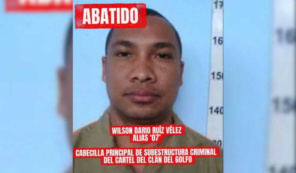Contundente golpe al 'Clan del Golfo' con la muerte de uno de sus más importantes cabecillas Le cortaron una de las cabezas más importantes al ‘Clan del Golfo’ con la muerte de alias ‘07’, criminal que llevaba atemorizando al Caribe durante dos décadas y que tenía a su mando al menos cinco estructuras criminales. En el operativo también se logró capturar a otros seis integrantes del cartel de narcotráfico y dar de baja a cuatro personas del esquema de seguridad.