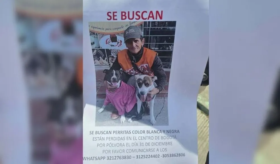 En Los Mártires: vendedor ambulante busca desesperadamente a sus dos perritas Por el ruido de la pólvora, el pasado 31 de diciembre, se perdieron las perritas Cristal y Maya. Su dueño, un humilde vendedor ambulante de Los Mártires, las busca desesperadamente. Este es su drama.