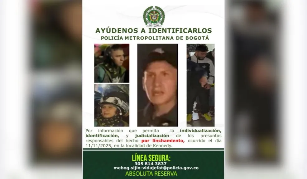 Kennedy: cartel de los más buscados por linchamiento de Mauricio Cendales 1 Kennedy: cartel de los más buscados por linchamiento de Mauricio Cendales La Policía Metropolitana de Bogotá puso a circular un cartel con las personas más buscadas que habrían participado en el linchamiento de Mauricio Cendales Parra, ocurrido en la noche del pasado 11 de noviembre de 2025 en la localidad de Kennedy.