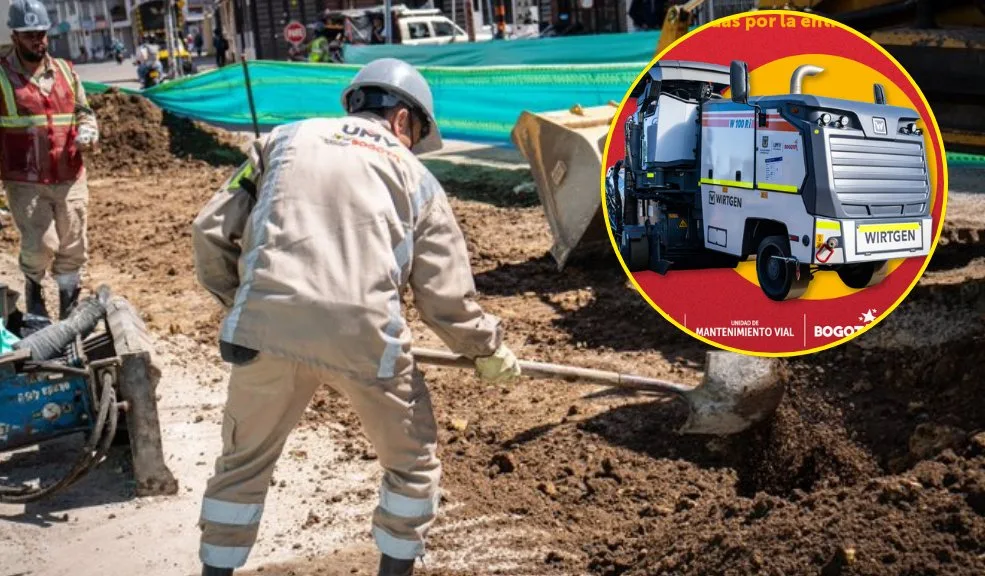 Nueva máquina alemana permitirá agilizar obras y el mantenimiento vial en Bogotá Una nueva fresadora alemana se suma al mantenimiento vial en Bogotá para agilizar las obras y optimizar la intervención de las vías de la ciudad. Le contamos cómo opera.